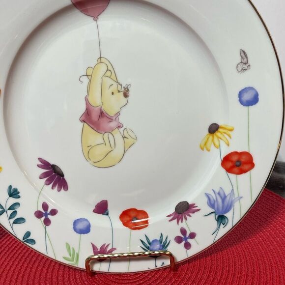 Disney Winnie the Pooh Among the Flowers Dinner Plates set of 2 NWT - Picture 6 of 8